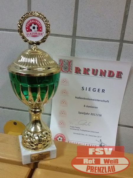 E1-Junioren Sieger bei Hallenkreismeisterschaft FSV Rot-Weiß Prenzlau